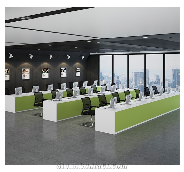 White Office Front Desk Consultation Counter Table