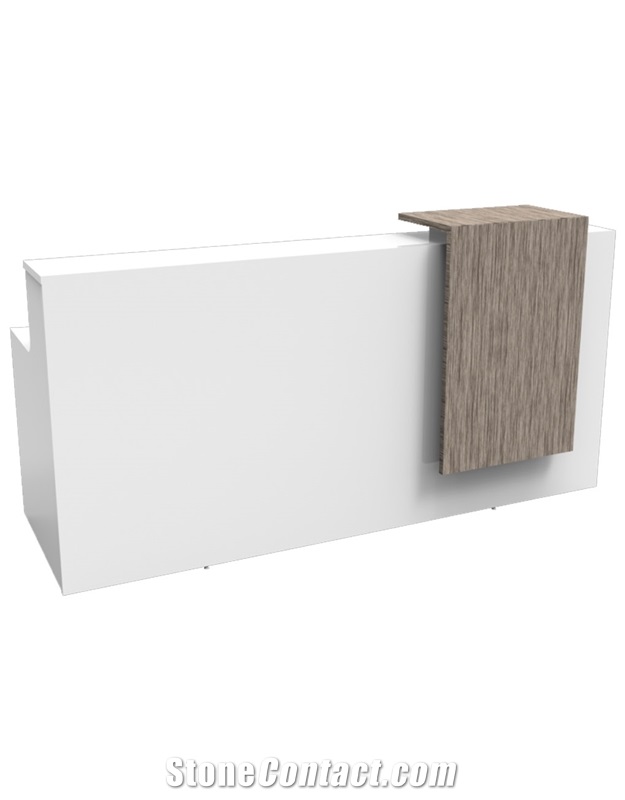 White Xorian Stone Office Desk