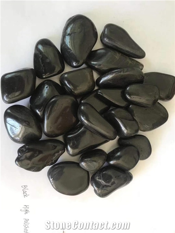 Black Polished Pebble Stone