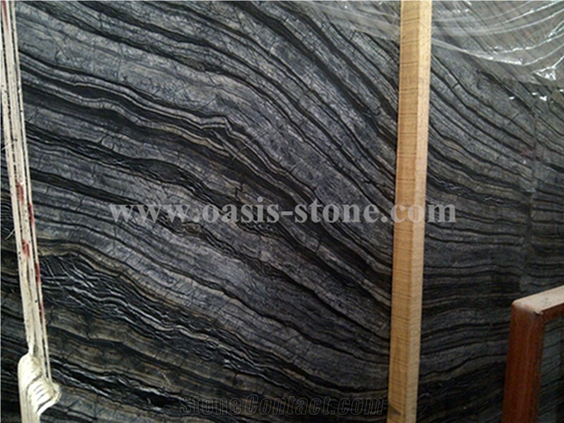Silver Wave China Black Forest Marble Slabs Tiles