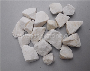 Snow White Gravel for Landscaping, White Marble Crushed Pebble