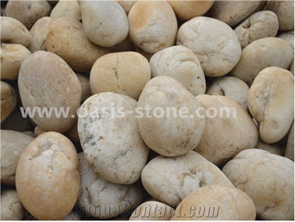 White Polished Pebble , River Stone