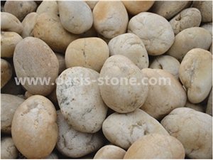 White Polished Pebble , River Stone