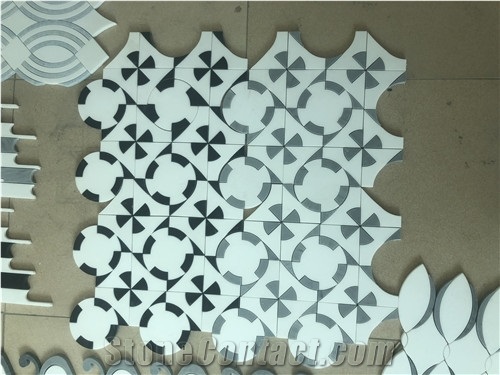 China Cinderella Grey Blue Marble Mosaics