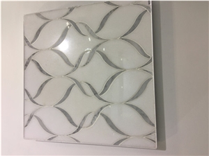 Greece Thassos Carrara White Marble Waterjet Decoration