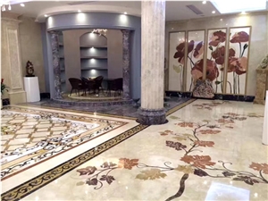Italy Rosso Levanto Waterjet Marble Medallion