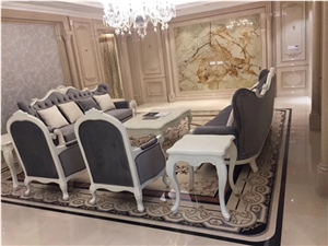 Spain Nero Marquina Waterjet Marble Medallion