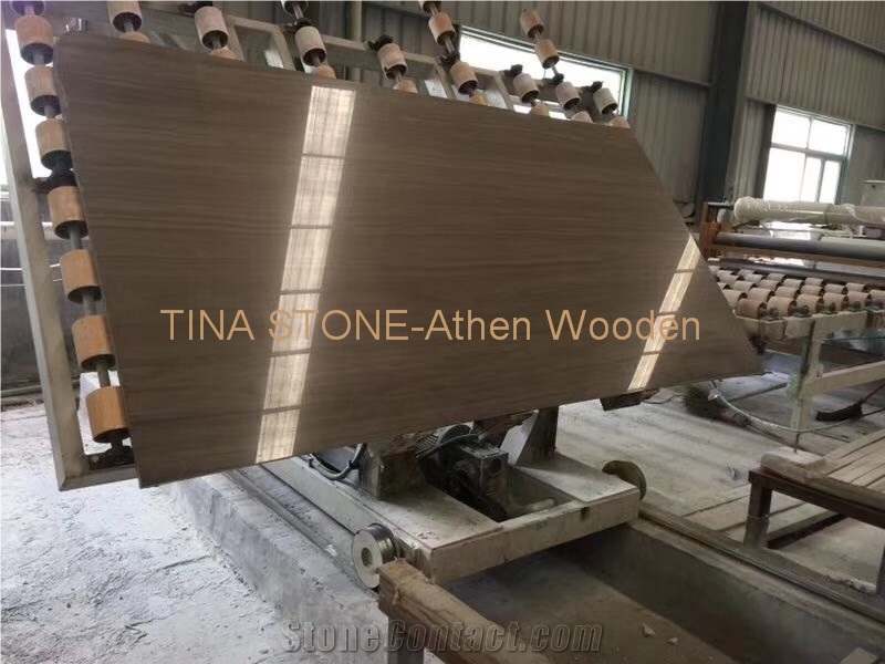 Athen Wooden Marble Tiles Slabs Building Covering