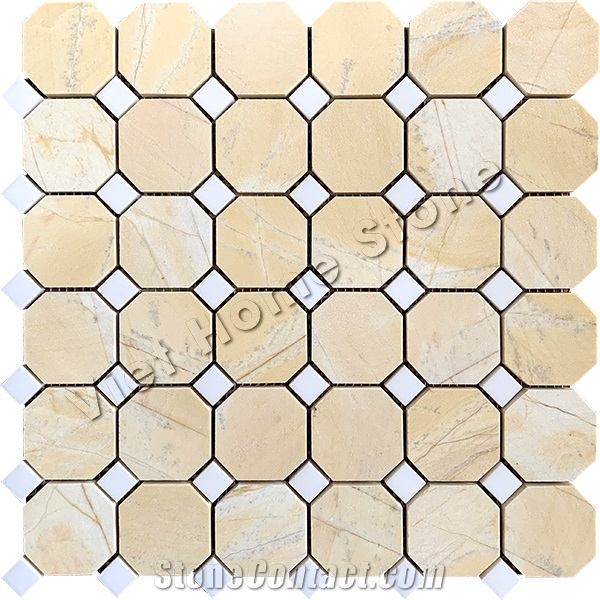Polished Octagon Marble Mosaic