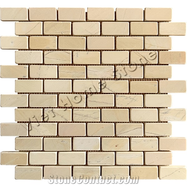 Vietnam Yellow Marble Brick Marble Mosaic