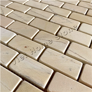 Vietnam Yellow Marble Brick Marble Mosaic