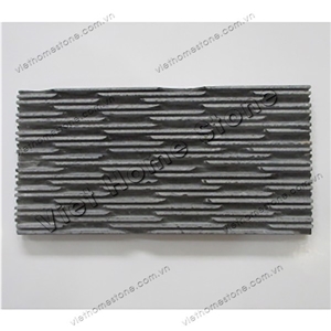 Wall Cladding Black Marble Line Chiseled