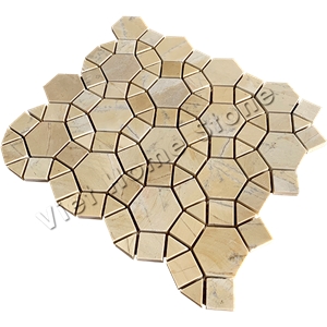 Yellow Marble Floor Mosaic Tile