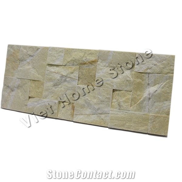 Yellow Marble Ledge Stone, Cultured Stone Wall Cladding
