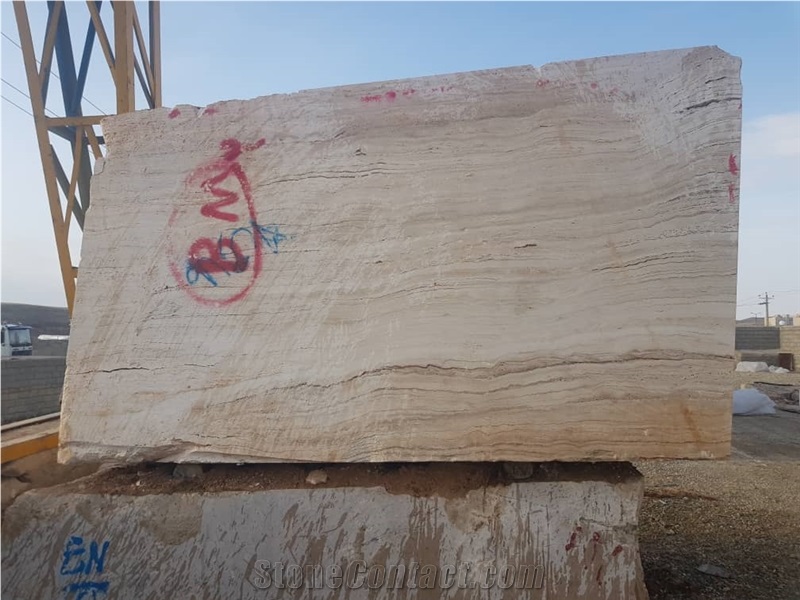 Beige Travertine Takab Blocks