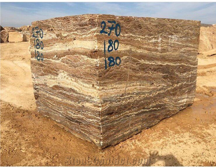 Walnut Azarshahr Travertine Block