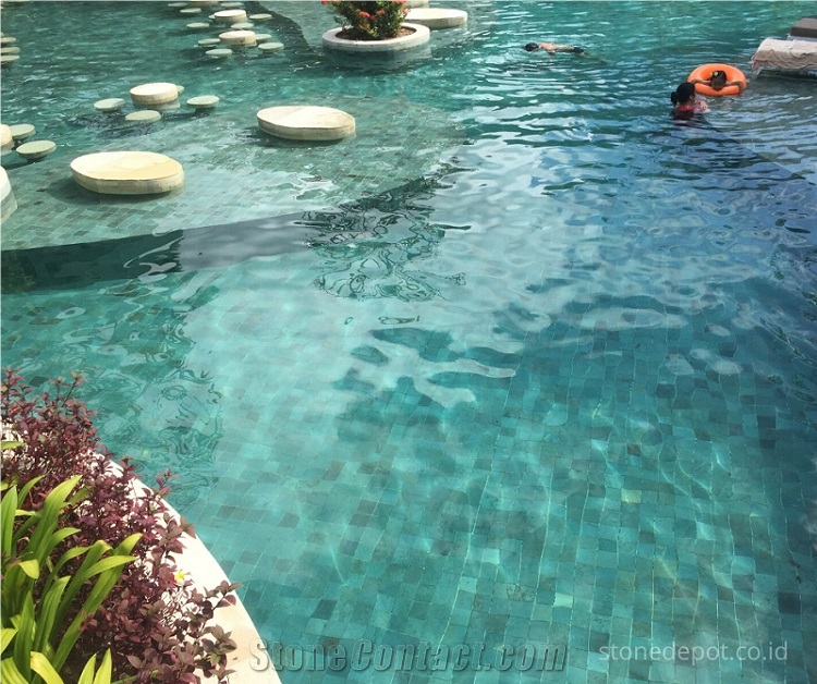 Bali Green Stone Pool Tiles