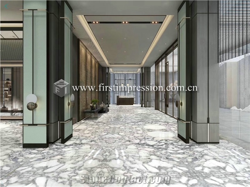 Bookmatch Arabescato Bianco White Marble Slabs
