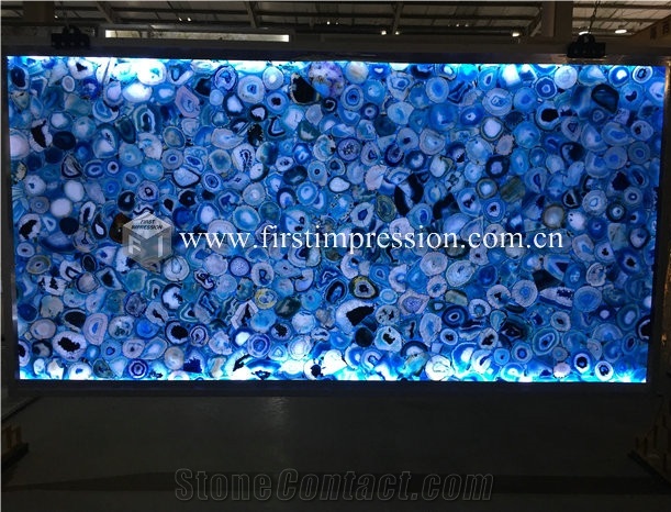 China Yellow Gemstone Semiprecious Agate Slabs