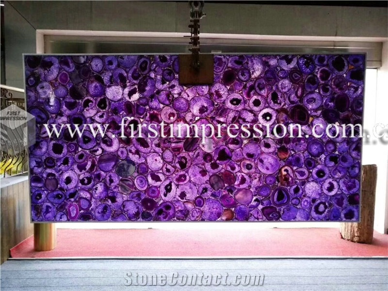 China Yellow Gemstone Semiprecious Agate Slabs