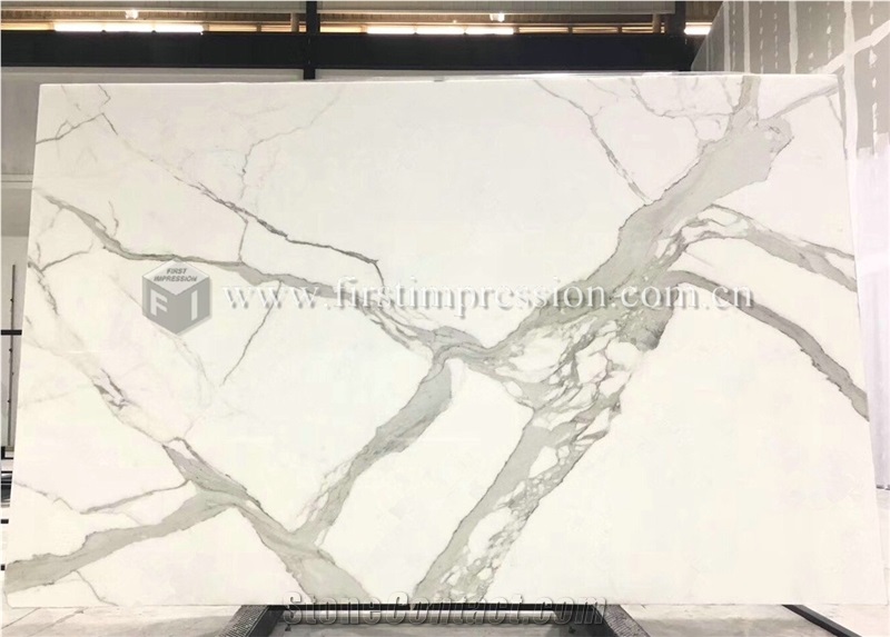 Famous Italy Calacatta Gold White Marble Slabs