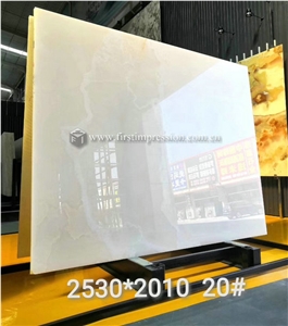 High Quality Pure White Onyx Slabs for Decoration