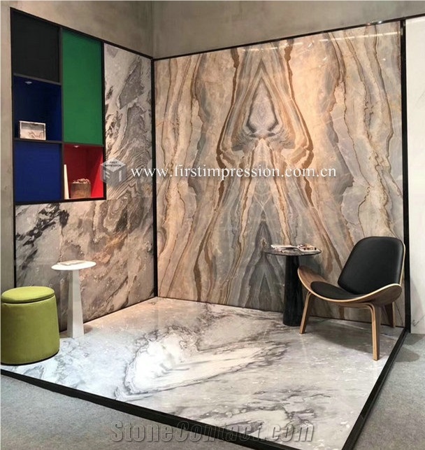 Hot Sale Roma Impression Blue Marble Slabs,Tiles
