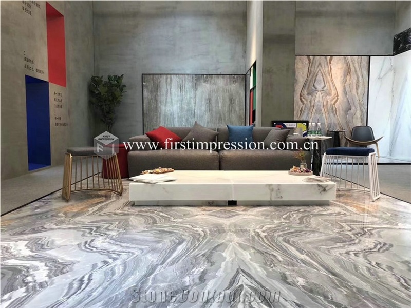 Hot Sale Roma Impression Blue Marble Slabs,Tiles