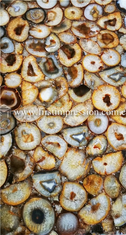 Hot Yellow Agate Semiprecious Stone Slabs,Gemstone