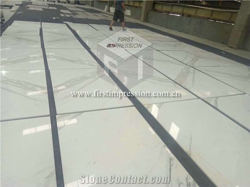Italy White Marble Calacatta Gold Slabs,Tiles