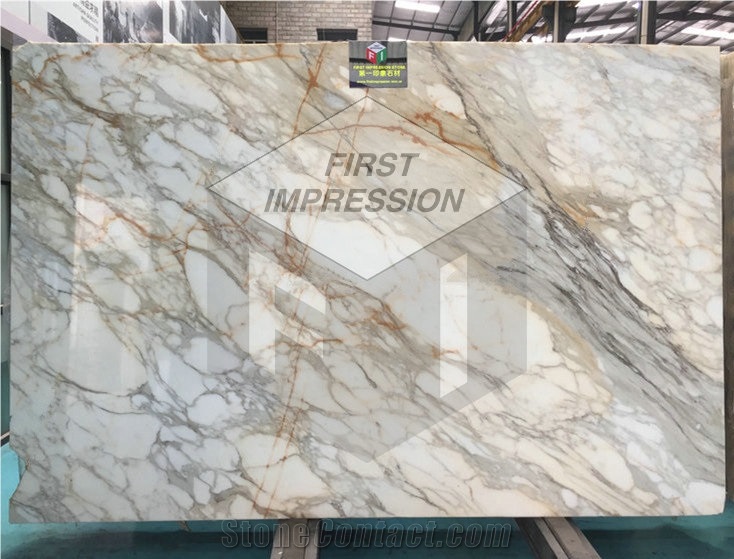 Italy White Marble Calacatta Gold Slabs,Tiles