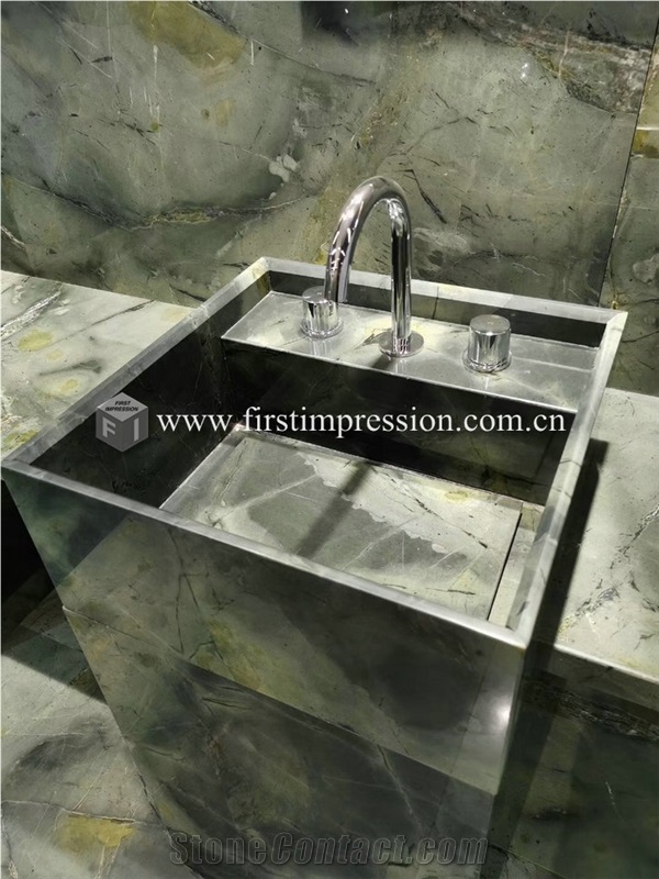 Luxury Dreaming Peacock Green Marble Slabs,Tiles