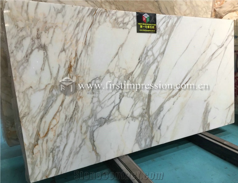 Luxury White Marble Calacatta Carrara Slabs,Tiles