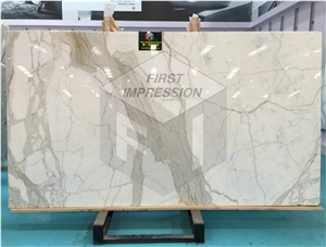 Luxury White Marble Calacatta Carrara Slabs,Tiles