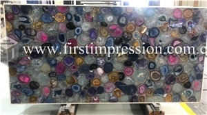 Multicolor Gemstone Semiprecious Agate Slabs Multicolor Gemstone Semiprecious Agate Slabs