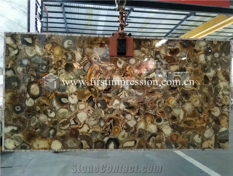 Multicolor Gemstone Semiprecious Agate Slabs