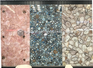 Multicolor Gemstone Semiprecious Agate Slabs