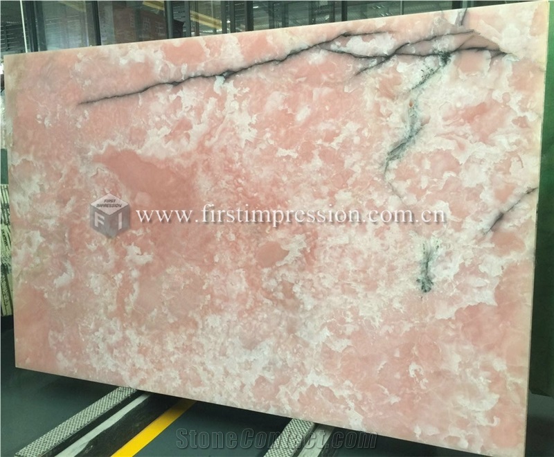 New Polished Pink Onyx Slabs,Tiles for Flooring