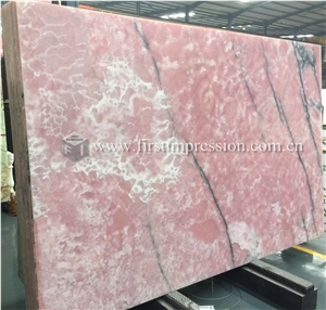 New Polished Pink Onyx Slabs,Tiles for Walling