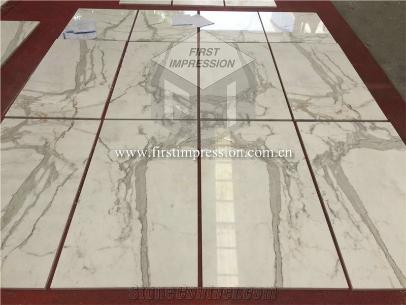 White Marble Calacatta Gold Cut to Size,Slabs
