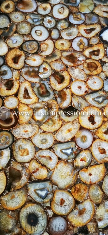 Yellow Agate Semiprecious Stone Slab,Gemstone Tile