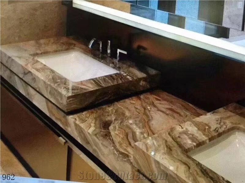 Italy Monica Red Marble Slab Wall Floor Tile Use