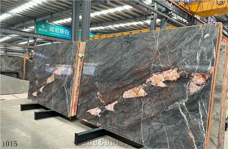Silver Grey Goose Quartzite Slab Tile