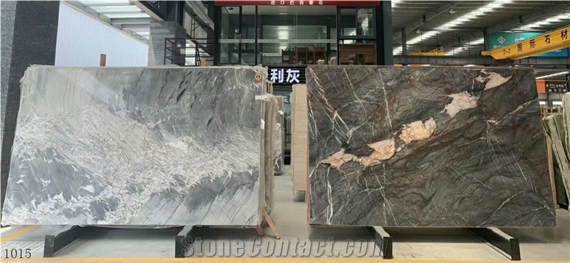 Silver Grey Goose Quartzite Slab Tile