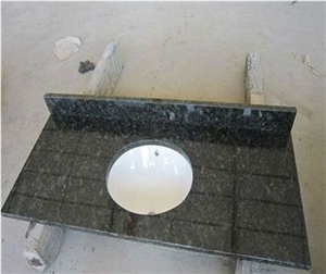 Butterfly Blue Granite Vanity Top with Flat Edge