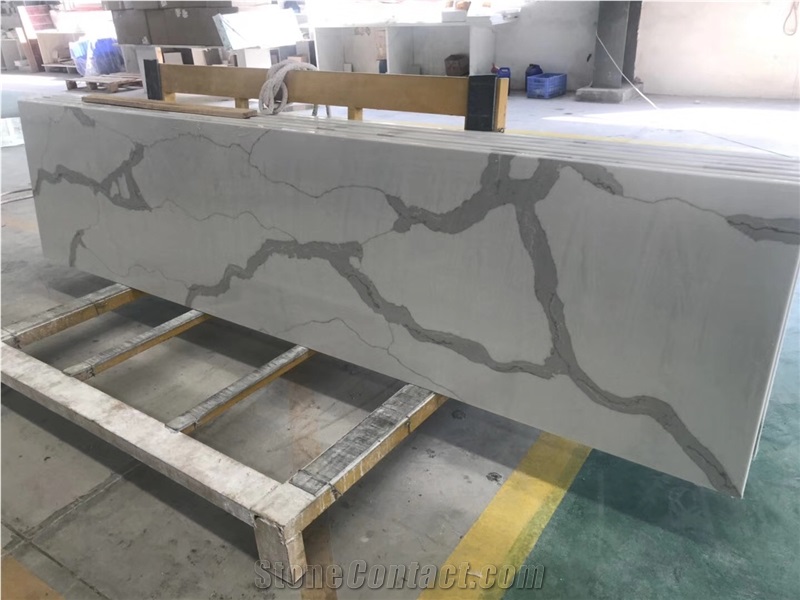 Calacatta Quartz Artificial Stone Countertops