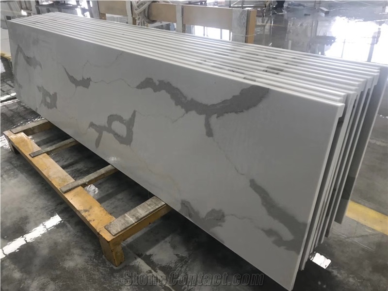 Calacatta Quartz Artificial Stone Countertops