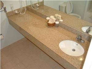 Chicago Gold Granite Prefab Vanity Top