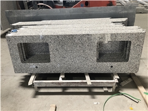 G655 Double Sink Grey Granite Vanity Tops