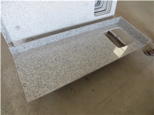 G655 Double Sink Grey Granite Vanity Tops